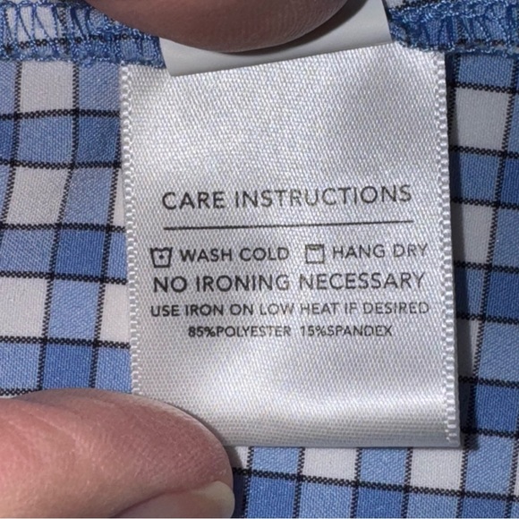 Mizzen+Main Men's Performance Shirt Blue Alexander Checkered Shirt XL Trim Fit - Picture 11 of 14